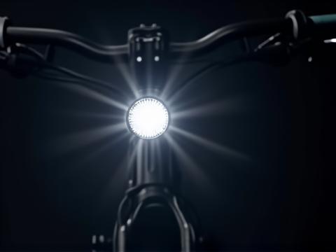 Ultra-bright e-bike integrated front light.